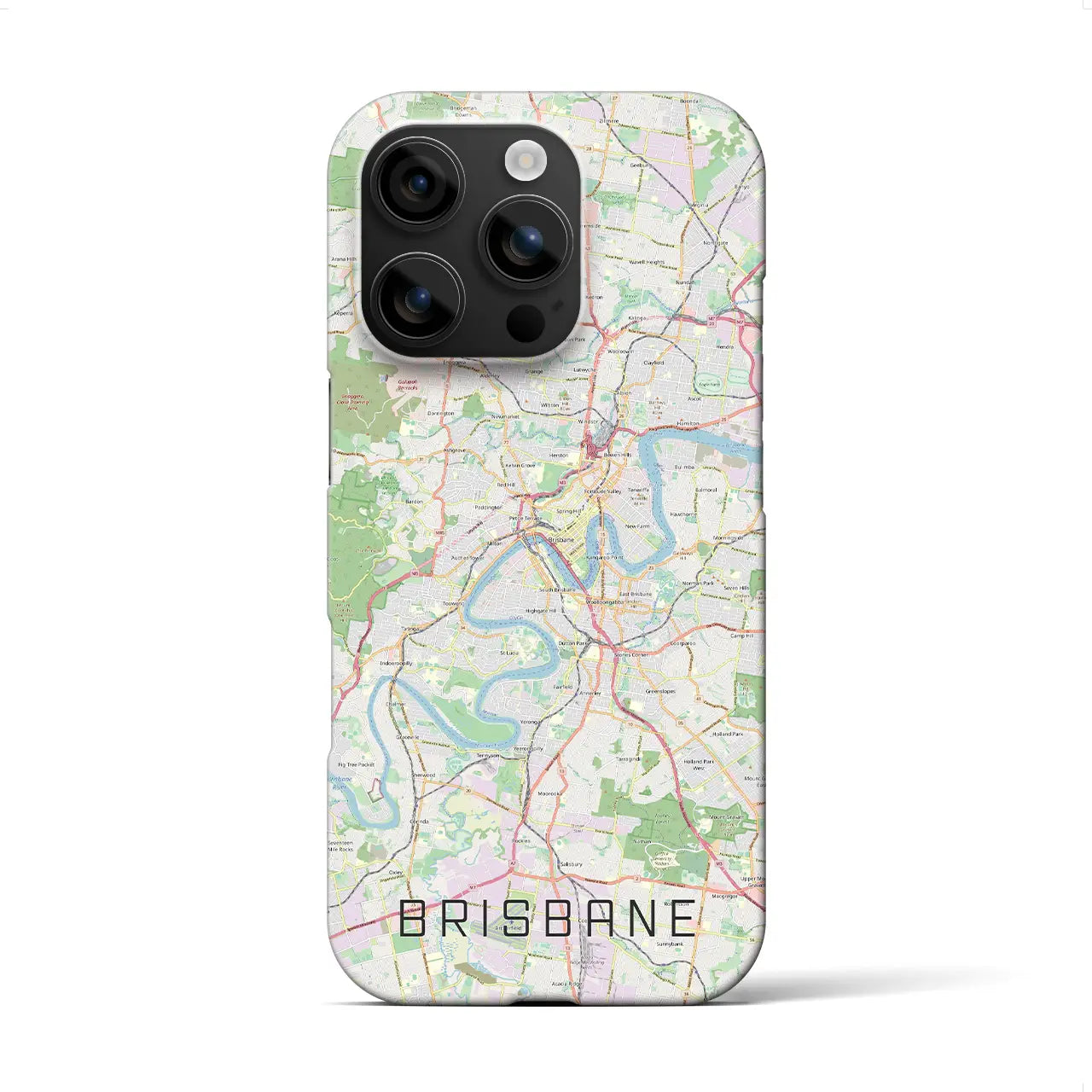 【ブリスベン(オーストラリア)】地図柄iPhoneケース(バックカバータイプ)