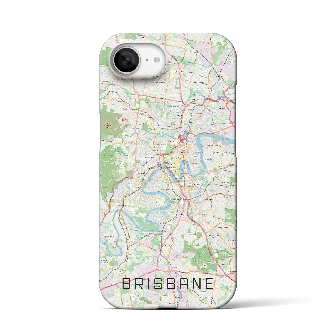 【ブリスベン(オーストラリア)】地図柄iPhoneケース(バックカバータイプ)