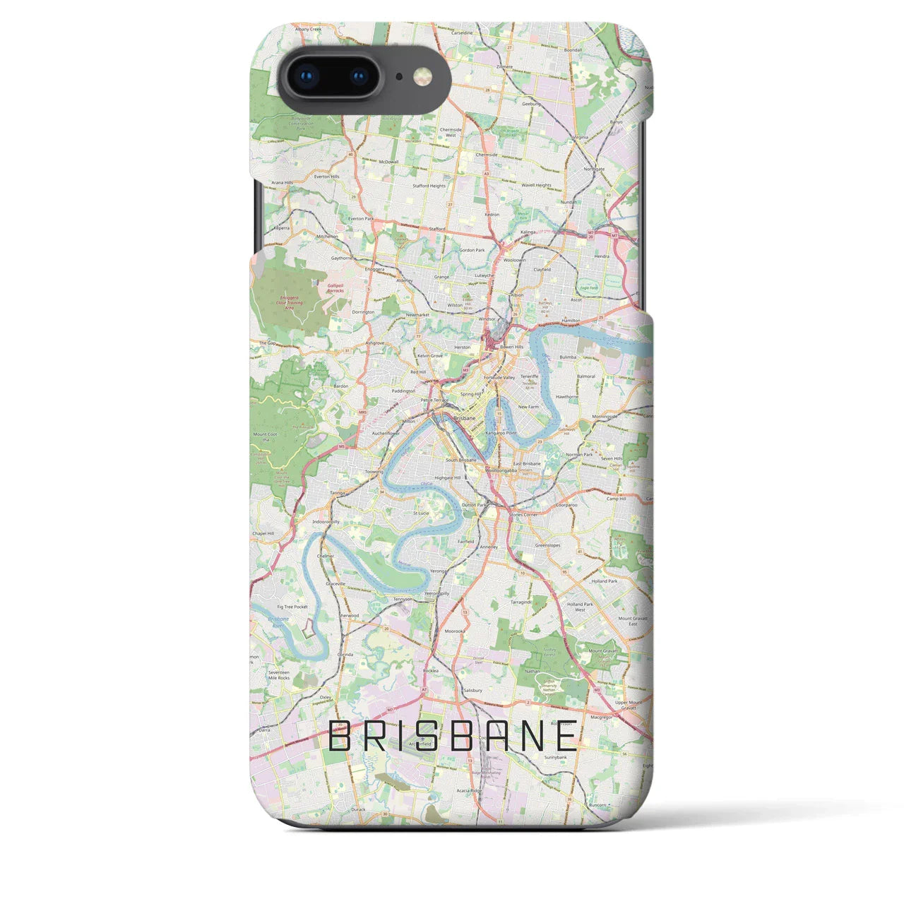 【ブリスベン(オーストラリア)】地図柄iPhoneケース(バックカバータイプ)
