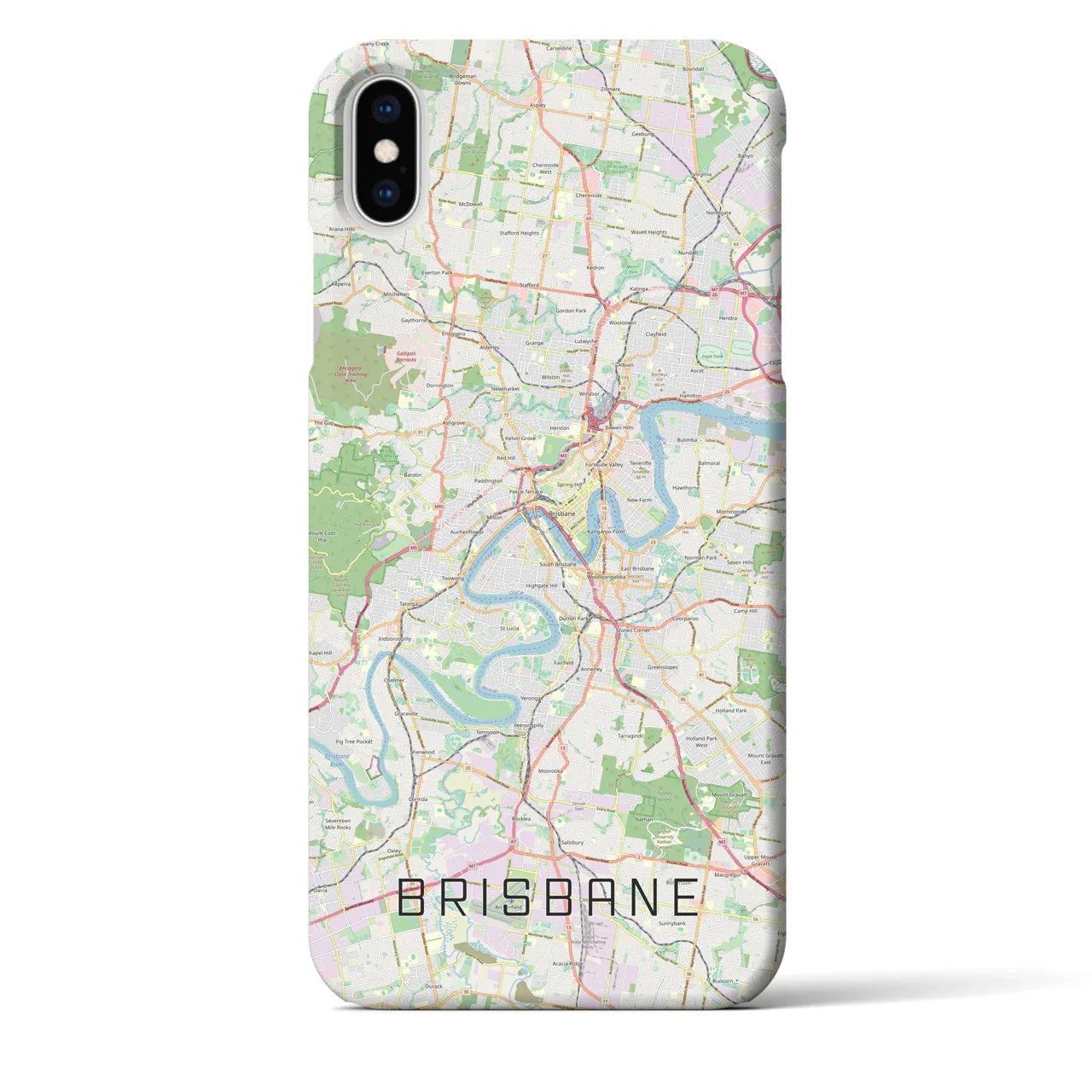 【ブリスベン(オーストラリア)】地図柄iPhoneケース(バックカバータイプ)