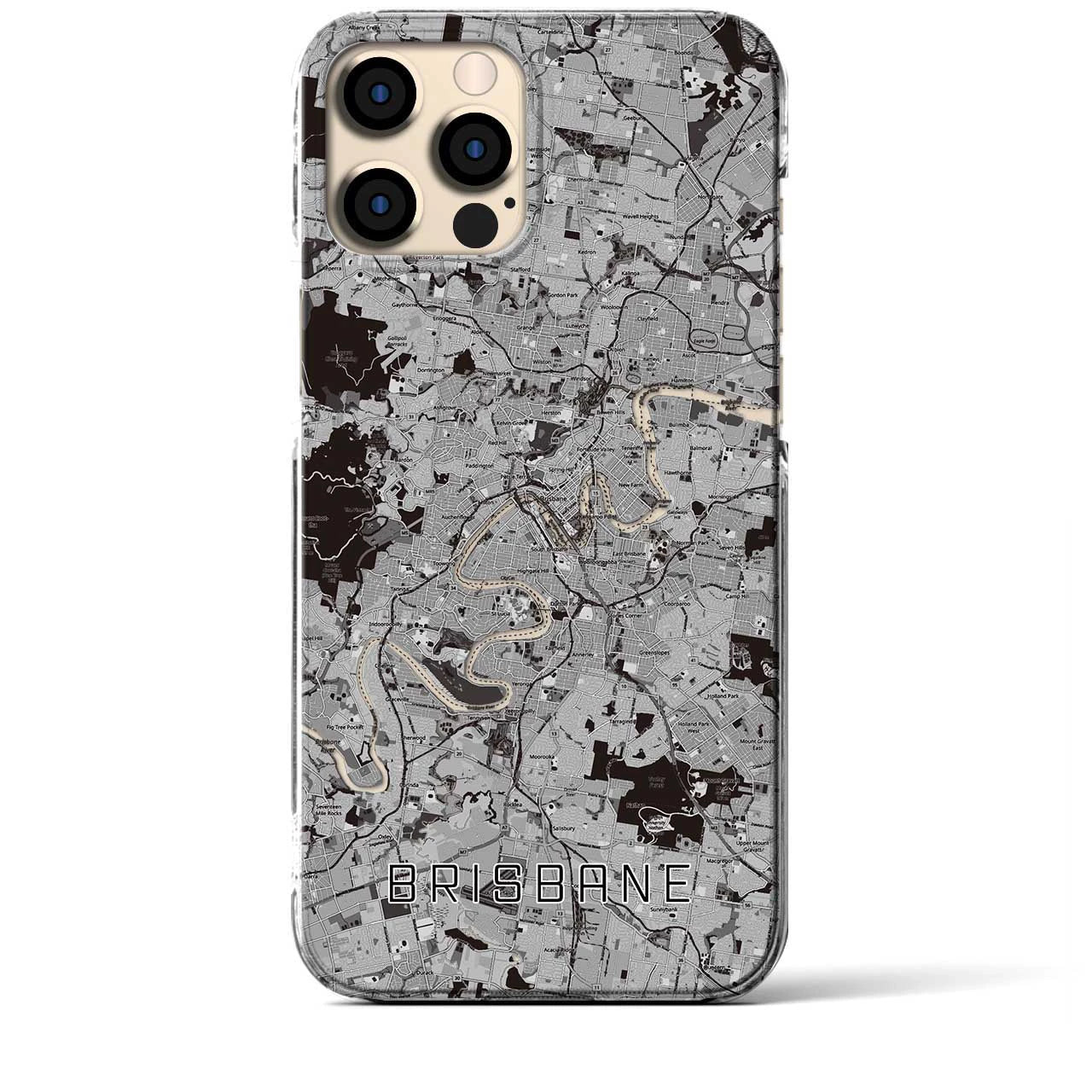 【ブリスベン(オーストラリア)】地図柄iPhoneケース(クリアタイプ)