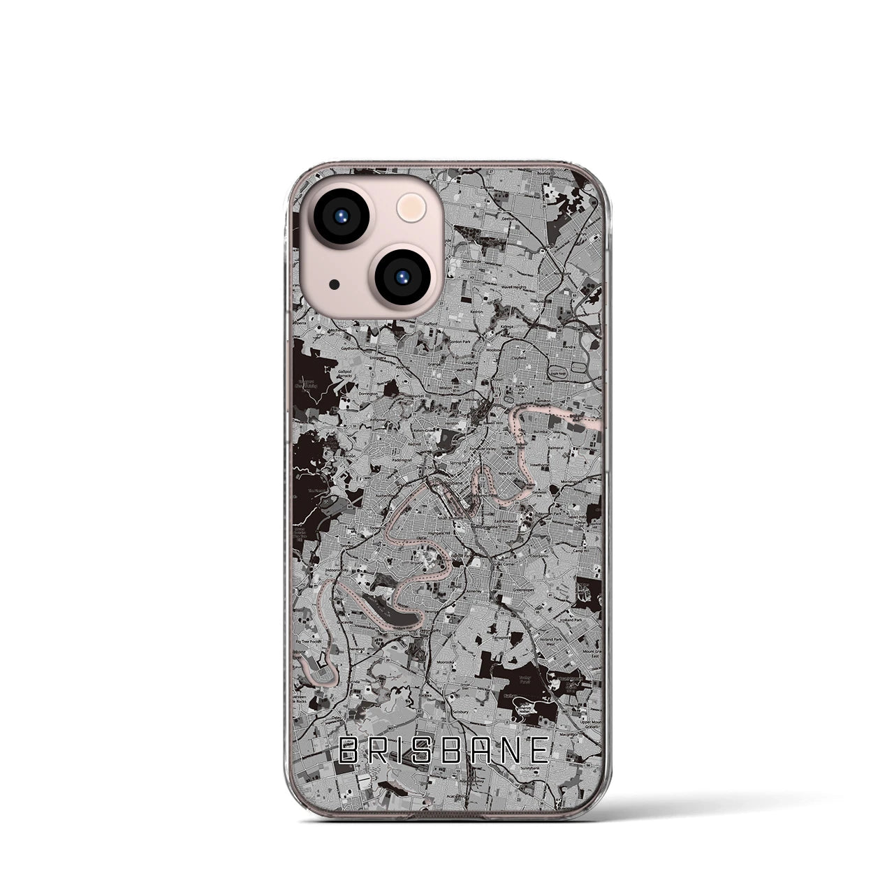 【ブリスベン(オーストラリア)】地図柄iPhoneケース(クリアタイプ)