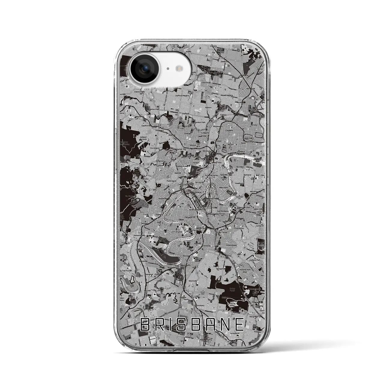 【ブリスベン(オーストラリア)】地図柄iPhoneケース(クリアタイプ)