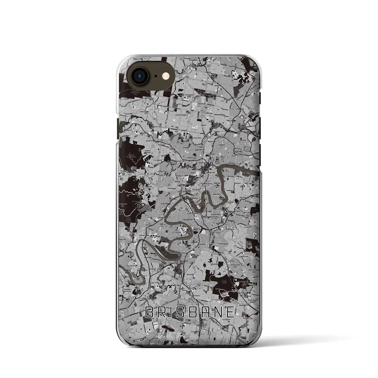 【ブリスベン(オーストラリア)】地図柄iPhoneケース(クリアタイプ)