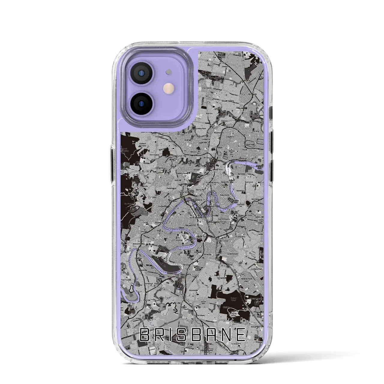 【ブリスベン(オーストラリア)】地図柄iPhoneケース(MagSafeタイプ)