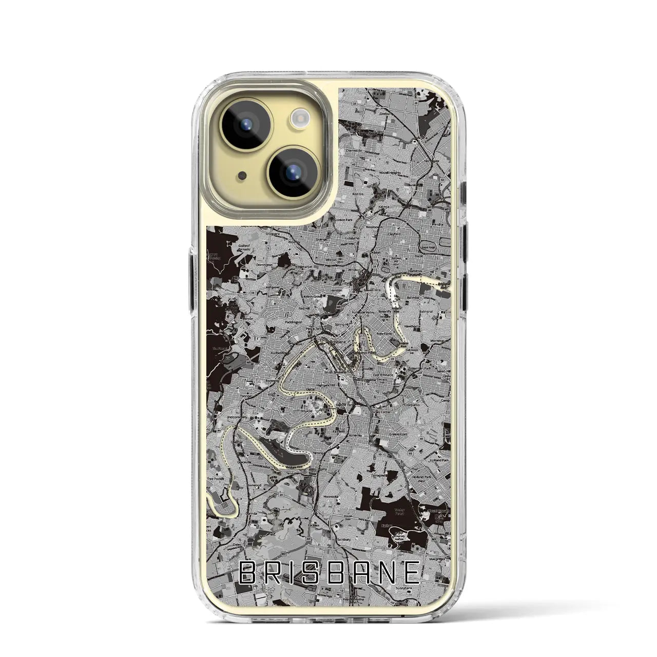 【ブリスベン(オーストラリア)】地図柄iPhoneケース(MagSafeタイプ)