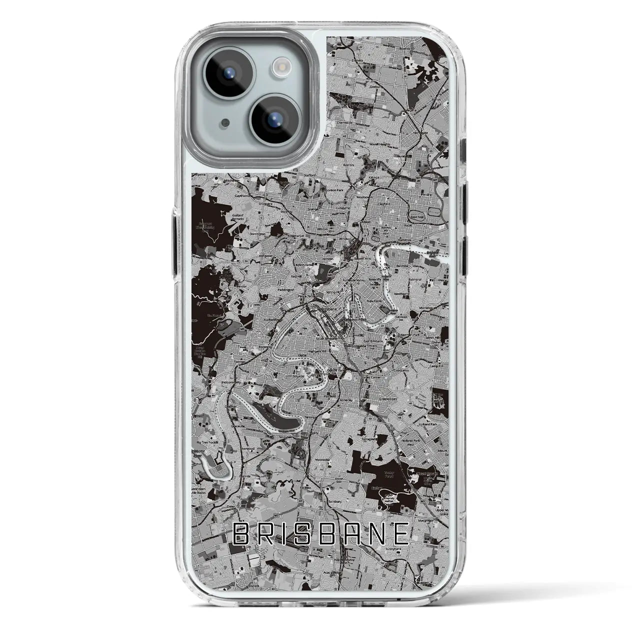 【ブリスベン(オーストラリア)】地図柄iPhoneケース(MagSafeタイプ)