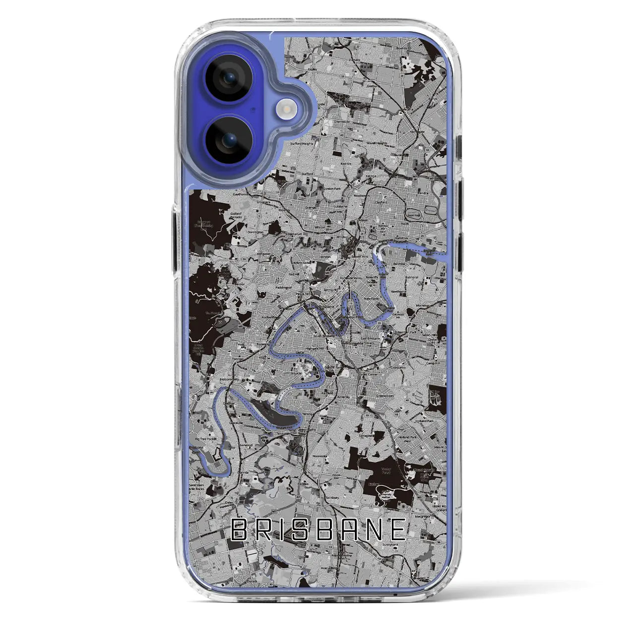 【ブリスベン(オーストラリア)】地図柄iPhoneケース(MagSafeタイプ)