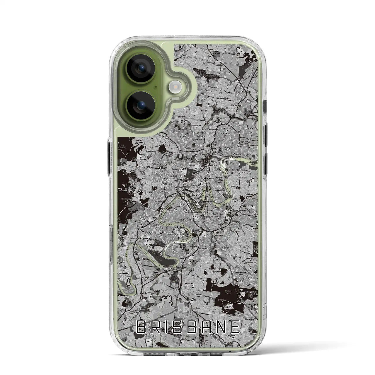 【ブリスベン(オーストラリア)】地図柄iPhoneケース(MagSafeタイプ)
