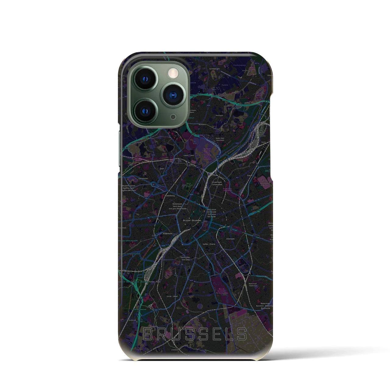 【ブリュッセル(ベルギー)】地図柄iPhoneケース(バックカバータイプ)