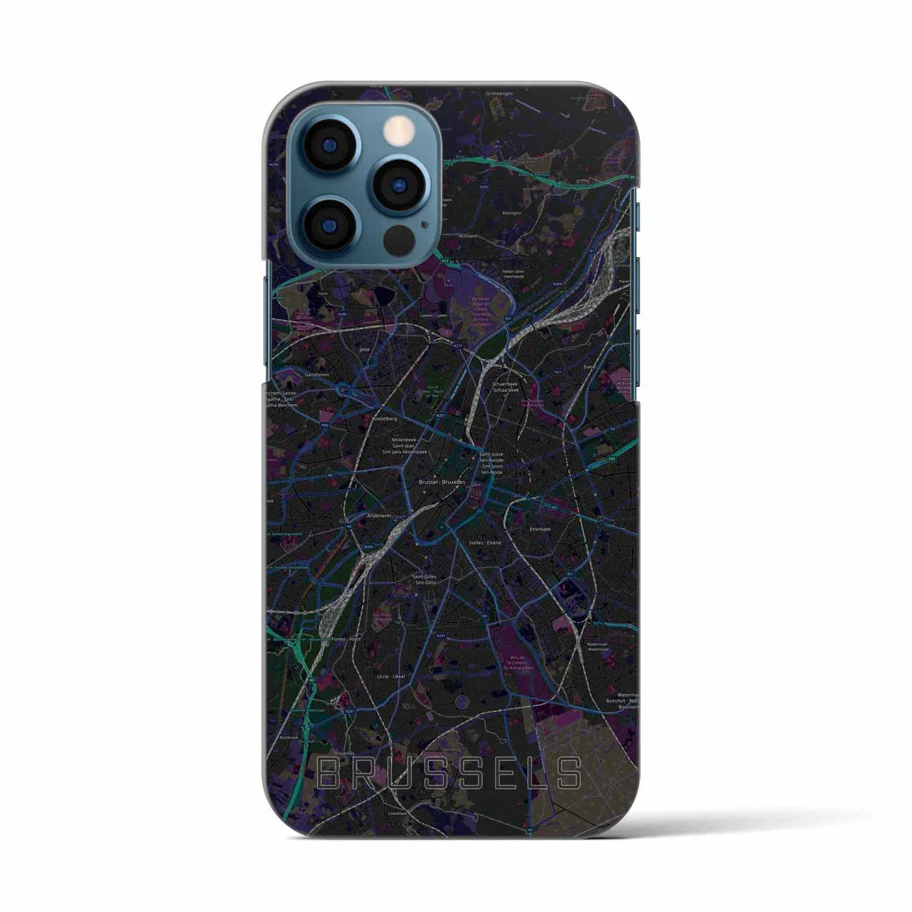 【ブリュッセル(ベルギー)】地図柄iPhoneケース(バックカバータイプ)