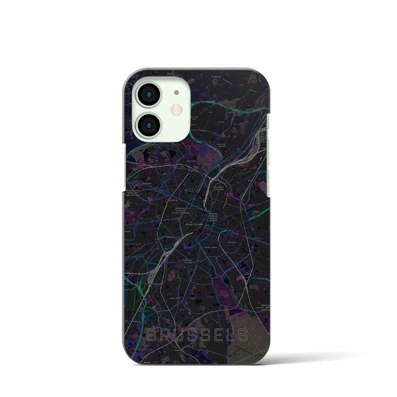 【ブリュッセル(ベルギー)】地図柄iPhoneケース(バックカバータイプ)