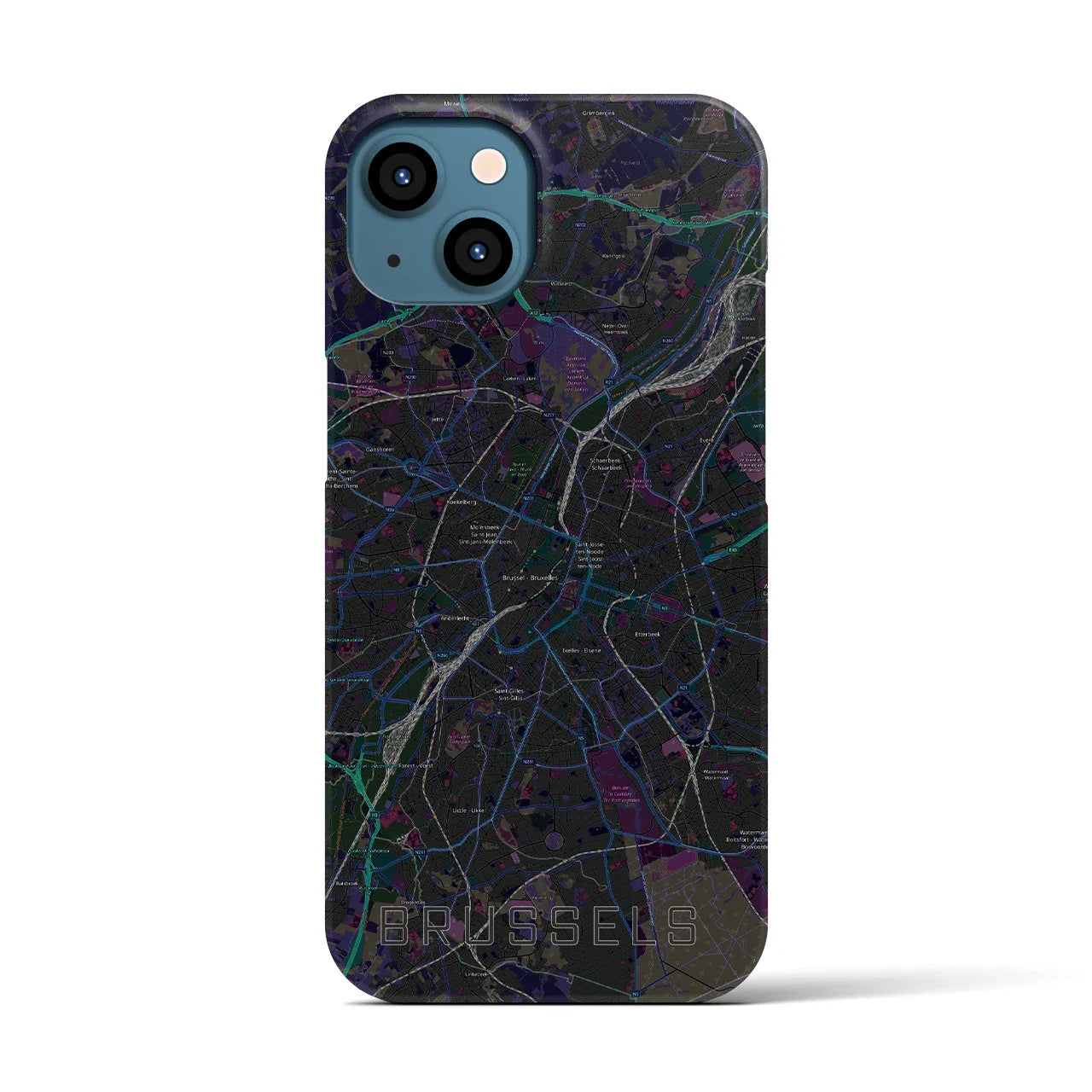 【ブリュッセル(ベルギー)】地図柄iPhoneケース(バックカバータイプ)