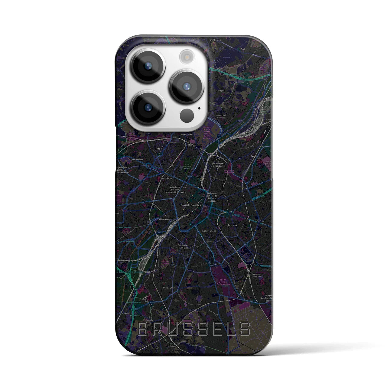 【ブリュッセル(ベルギー)】地図柄iPhoneケース(バックカバータイプ)