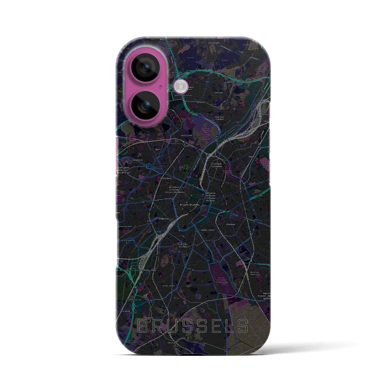 【ブリュッセル(ベルギー)】地図柄iPhoneケース(バックカバータイプ)