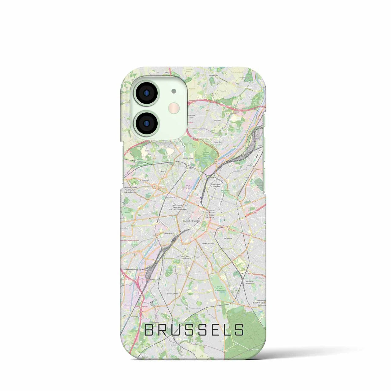 【ブリュッセル(ベルギー)】地図柄iPhoneケース(バックカバータイプ)