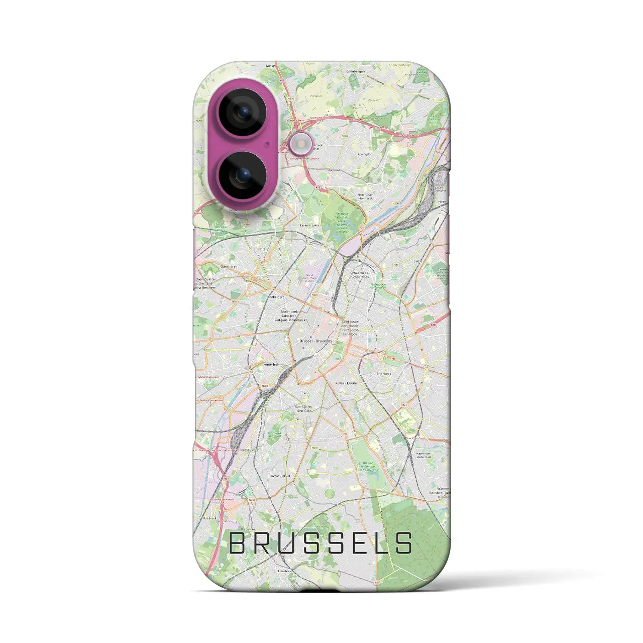 【ブリュッセル(ベルギー)】地図柄iPhoneケース(バックカバータイプ)
