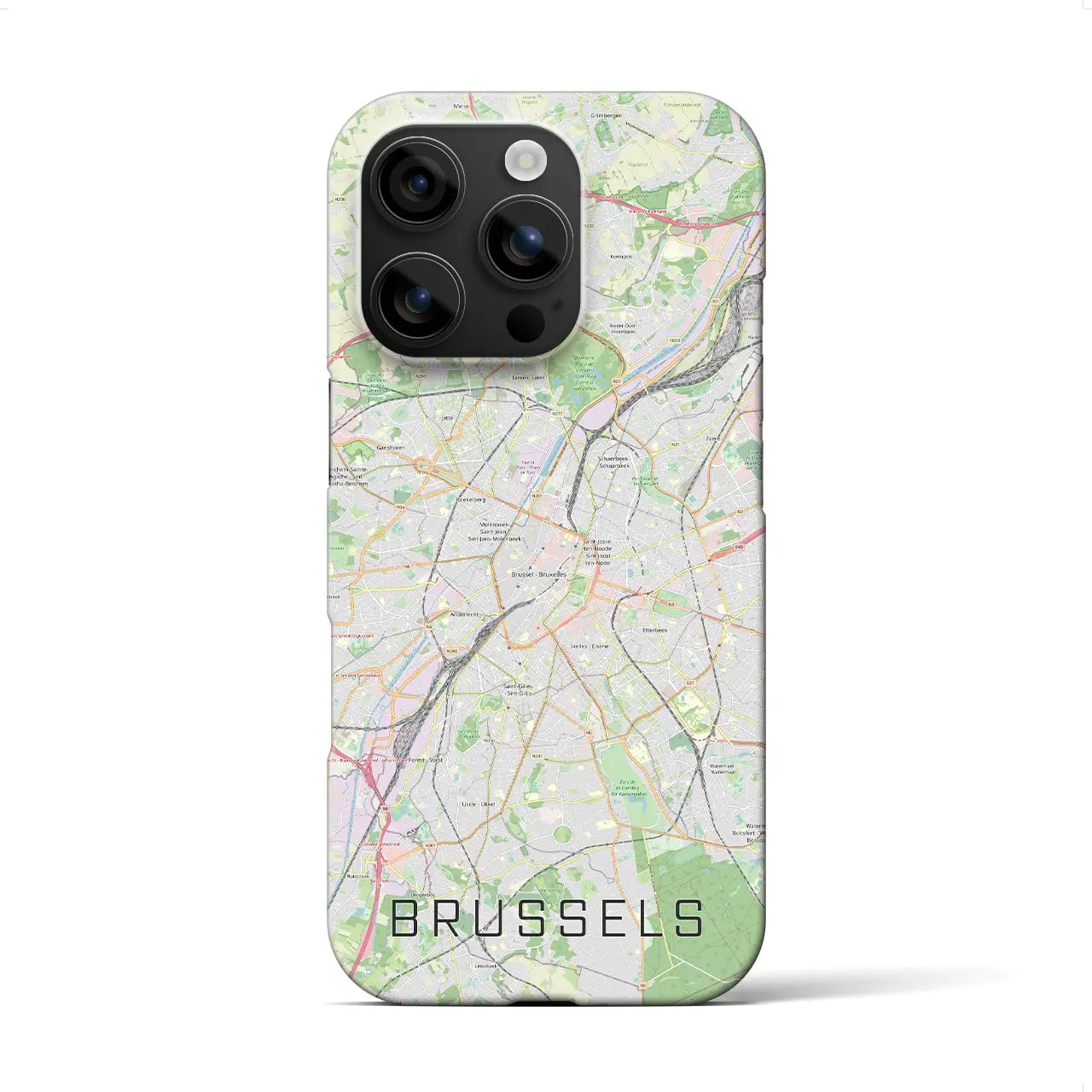 【ブリュッセル(ベルギー)】地図柄iPhoneケース(バックカバータイプ)