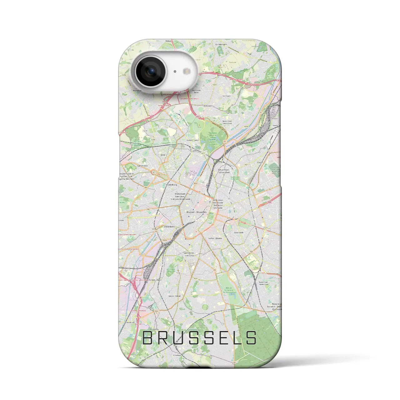 【ブリュッセル(ベルギー)】地図柄iPhoneケース(バックカバータイプ)