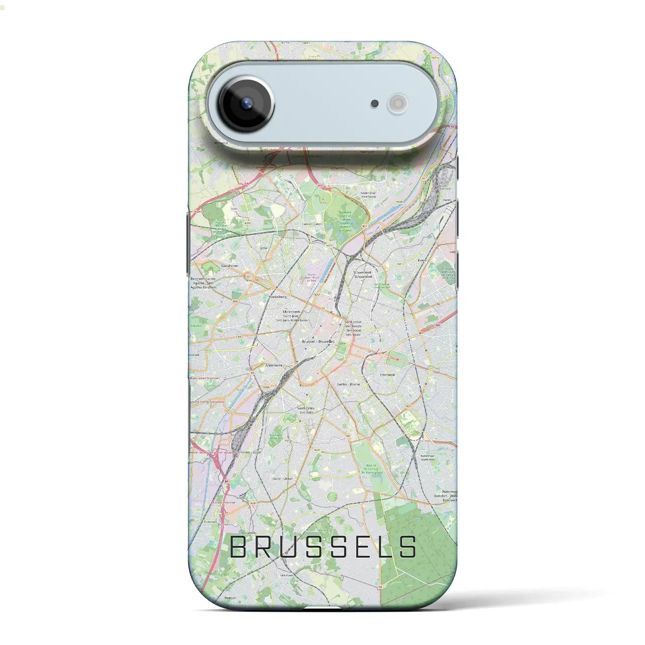 【ブリュッセル(ベルギー)】地図柄iPhoneケース(バックカバータイプ)