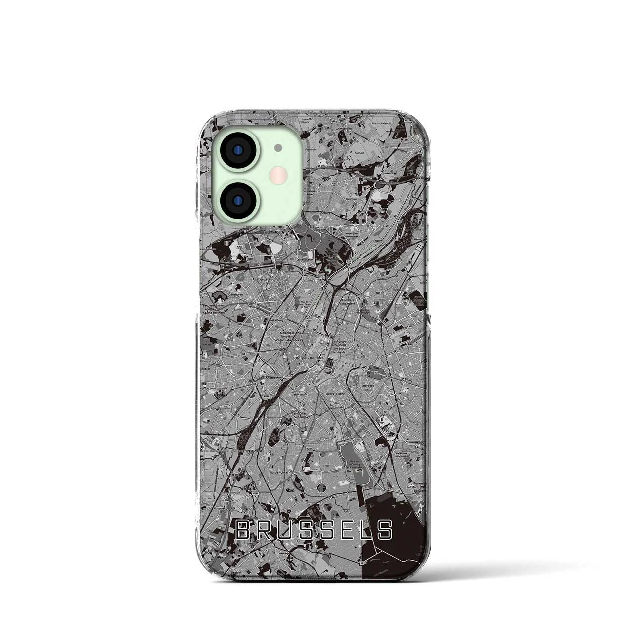 【ブリュッセル(ベルギー)】地図柄iPhoneケース(クリアタイプ)