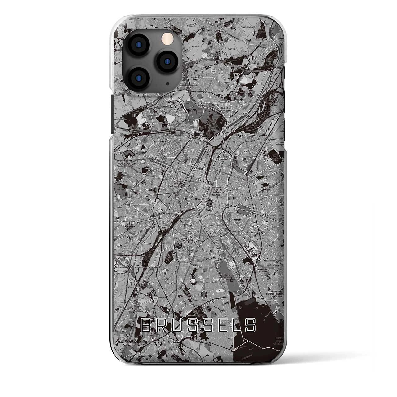 【ブリュッセル(ベルギー)】地図柄iPhoneケース(クリアタイプ)