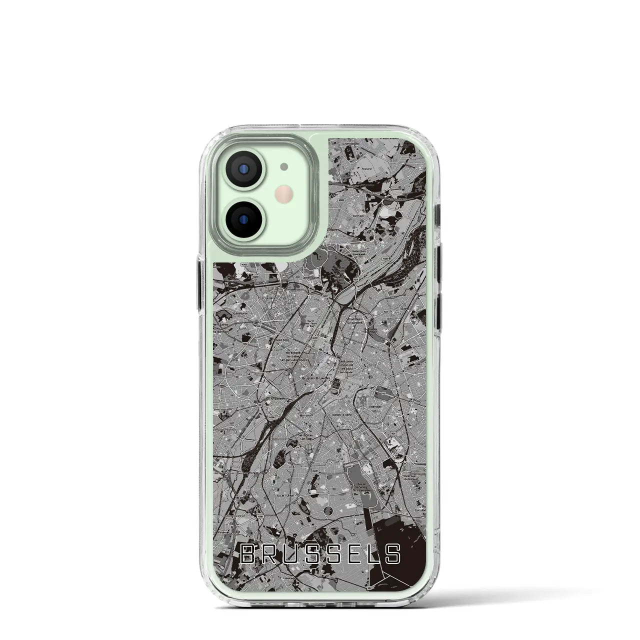 【ブリュッセル(ベルギー)】地図柄iPhoneケース(MagSafeタイプ)