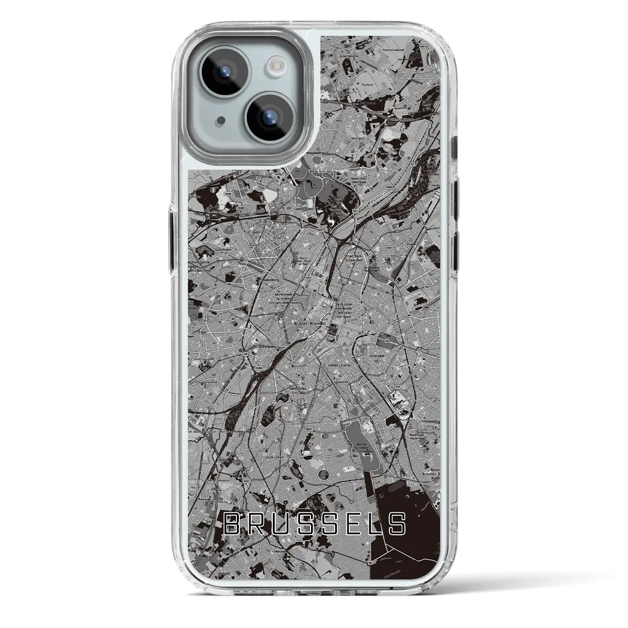 【ブリュッセル(ベルギー)】地図柄iPhoneケース(MagSafeタイプ)