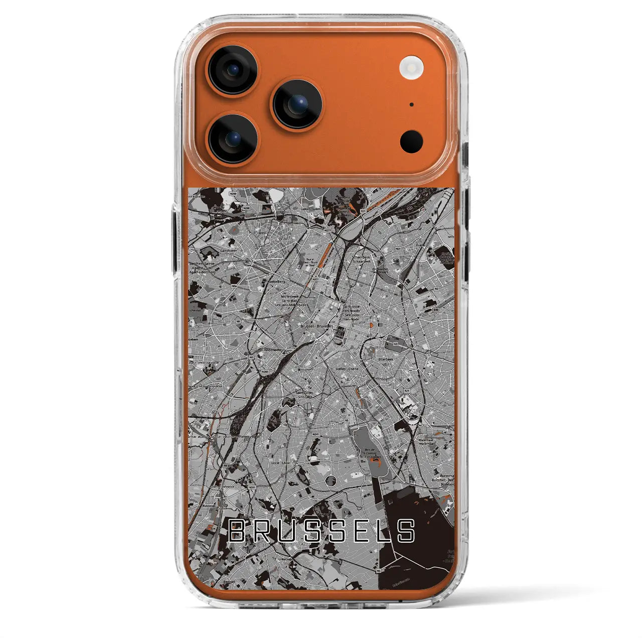 【ブリュッセル(ベルギー)】地図柄iPhoneケース(MagSafeタイプ)