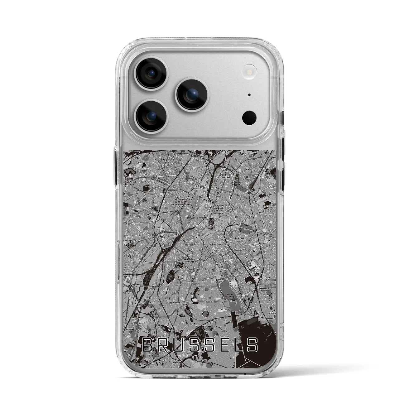 【ブリュッセル(ベルギー)】地図柄iPhoneケース(MagSafeタイプ)