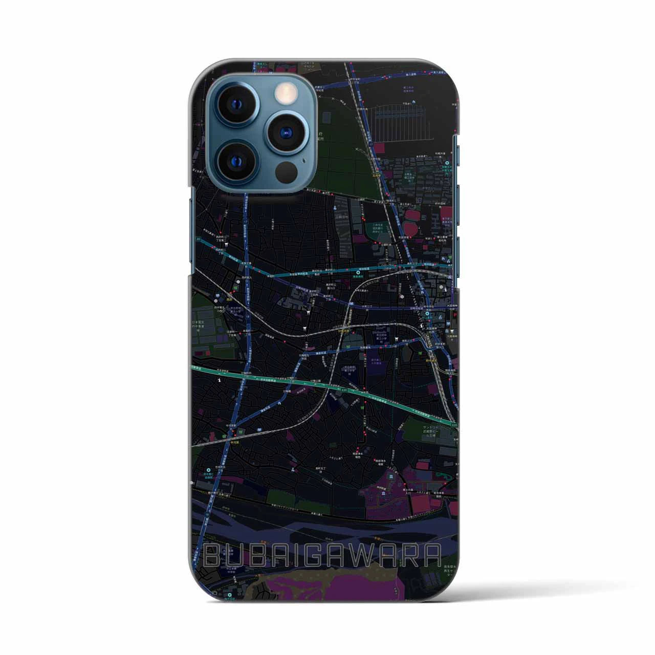 【分倍河原(東京都)】地図柄iPhoneケース(バックカバータイプ)