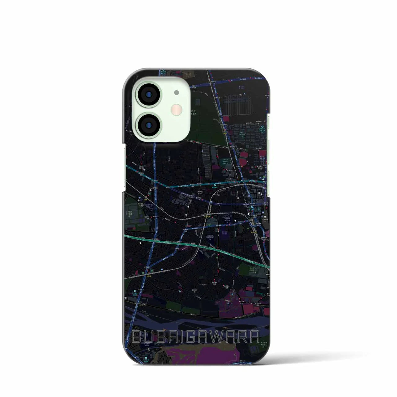 【分倍河原(東京都)】地図柄iPhoneケース(バックカバータイプ)