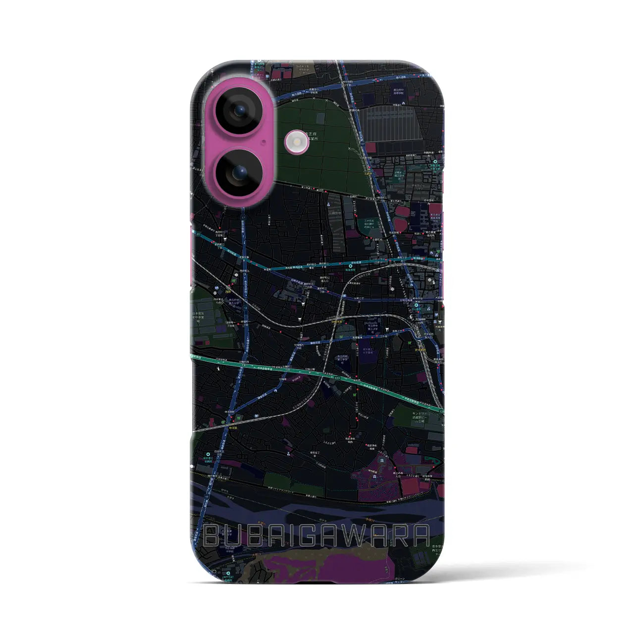 【分倍河原(東京都)】地図柄iPhoneケース(バックカバータイプ)