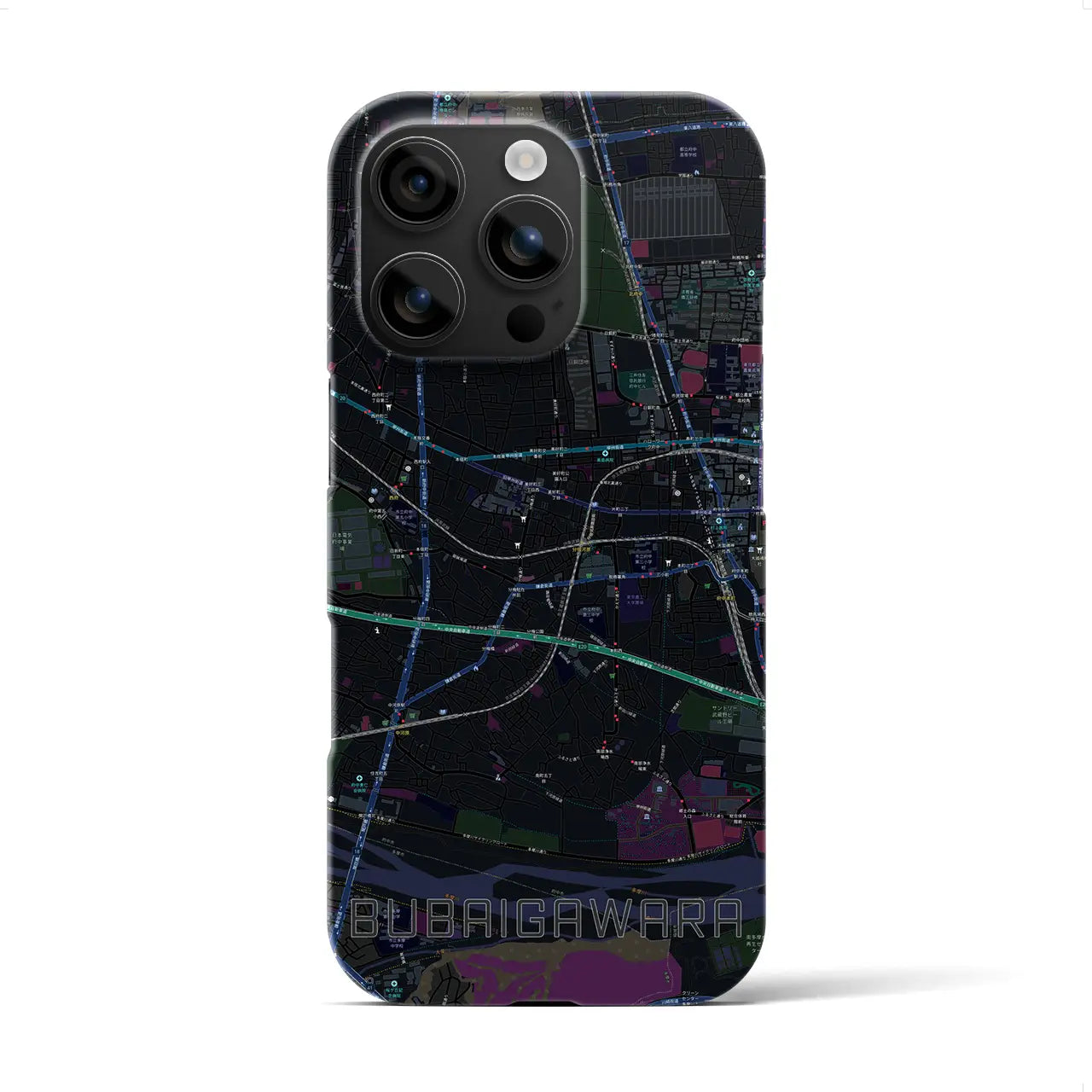 【分倍河原(東京都)】地図柄iPhoneケース(バックカバータイプ)