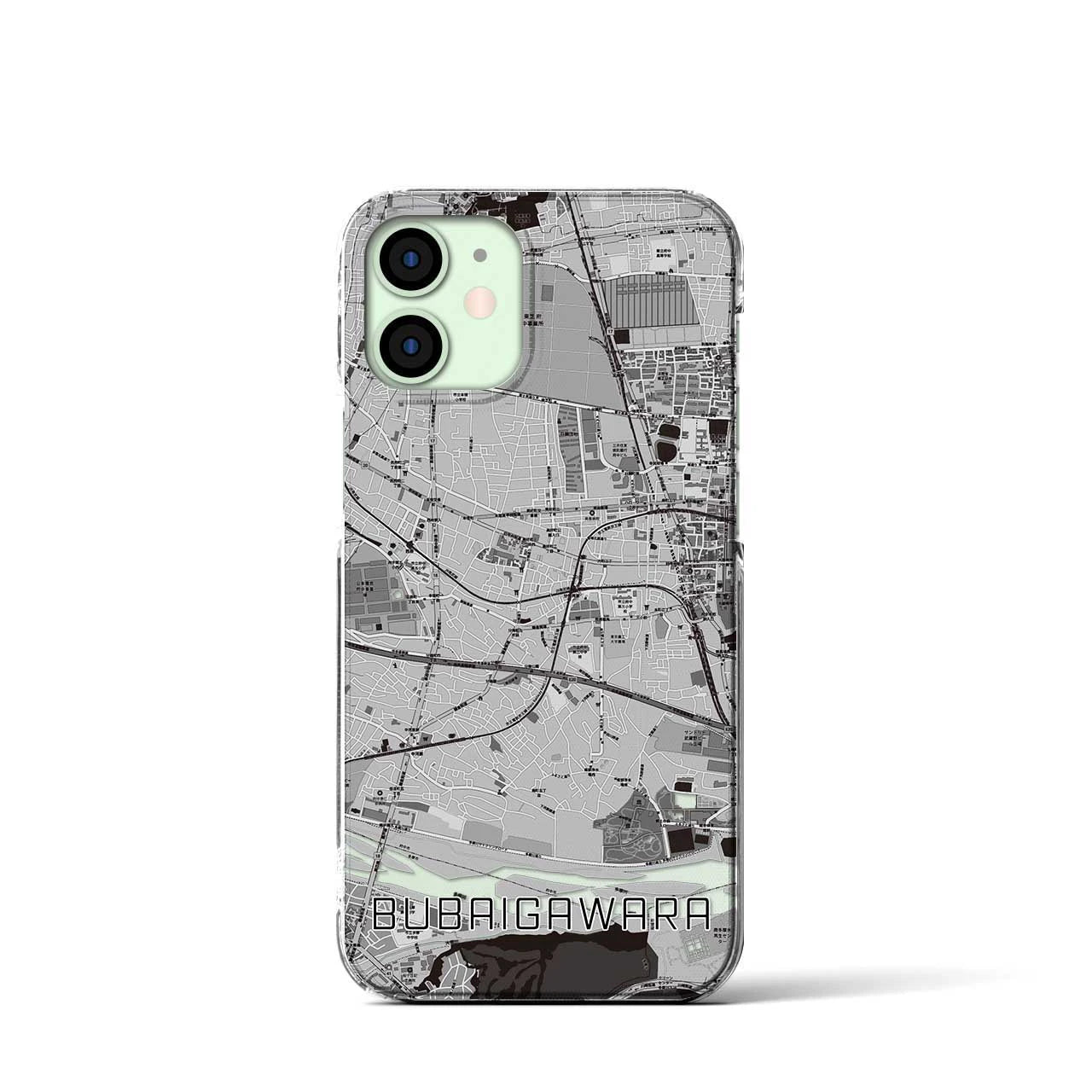 【分倍河原(東京都)】地図柄iPhoneケース(クリアタイプ)