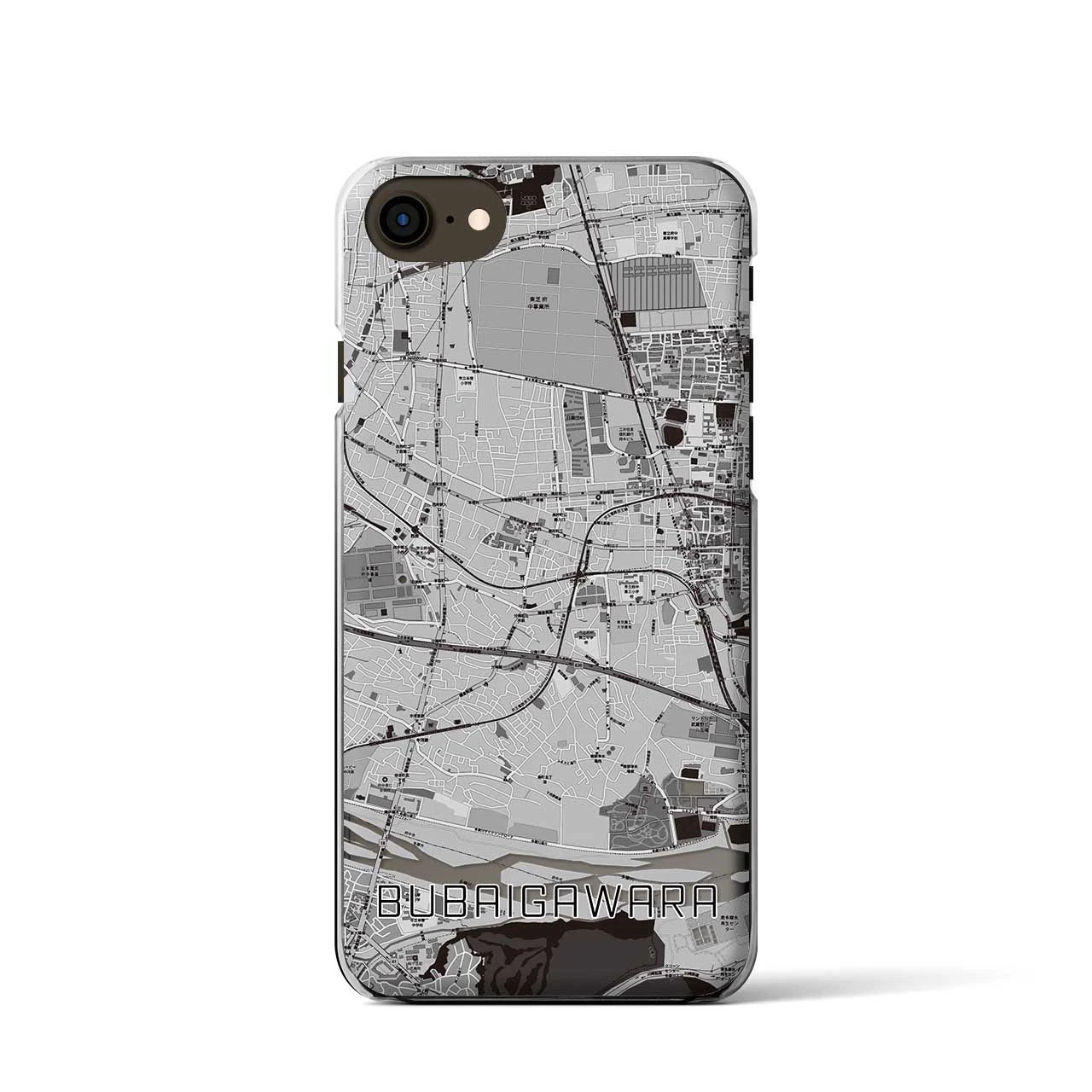 【分倍河原(東京都)】地図柄iPhoneケース(クリアタイプ)