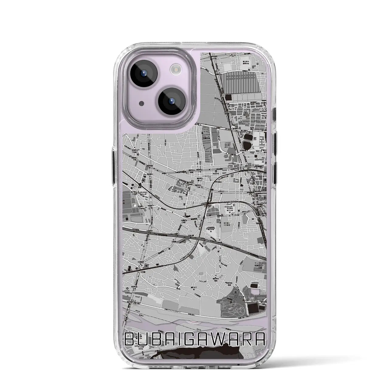 【分倍河原(東京都)】地図柄iPhoneケース(MagSafeタイプ)