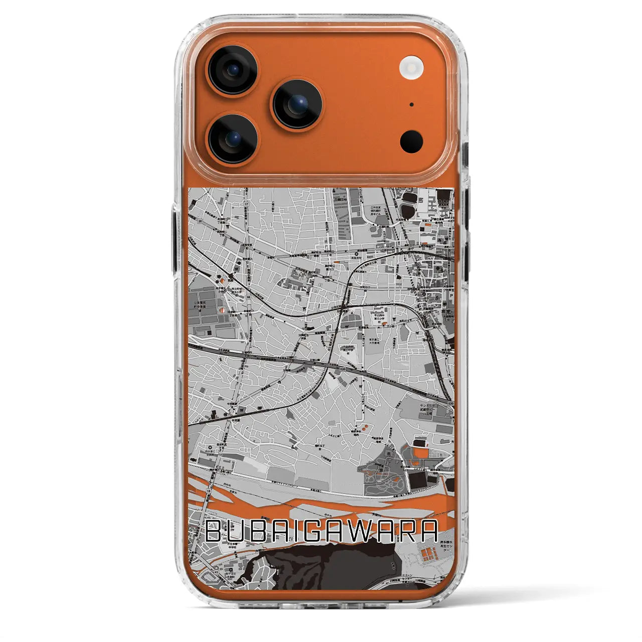 【分倍河原(東京都)】地図柄iPhoneケース(MagSafeタイプ)