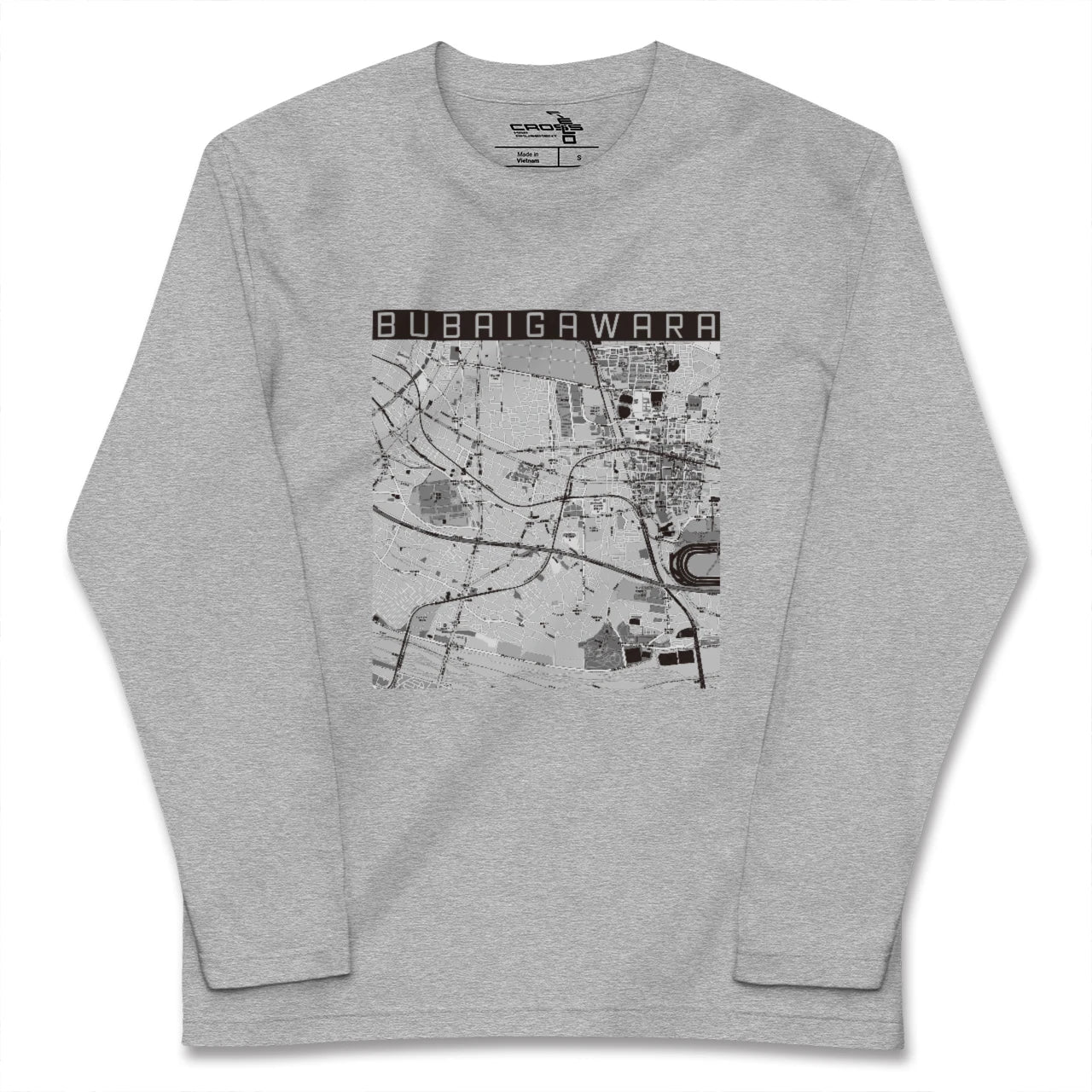 【分倍河原(東京都)】地図柄ロングスリーブTシャツ