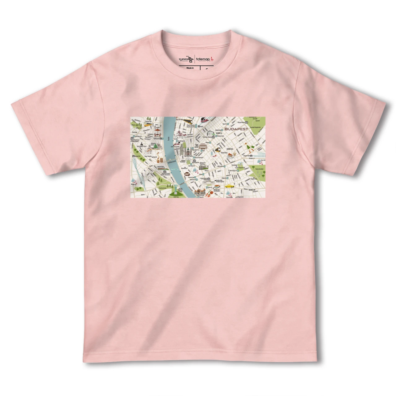 【ブダペスト(ハンガリー)】イラストマップTシャツ