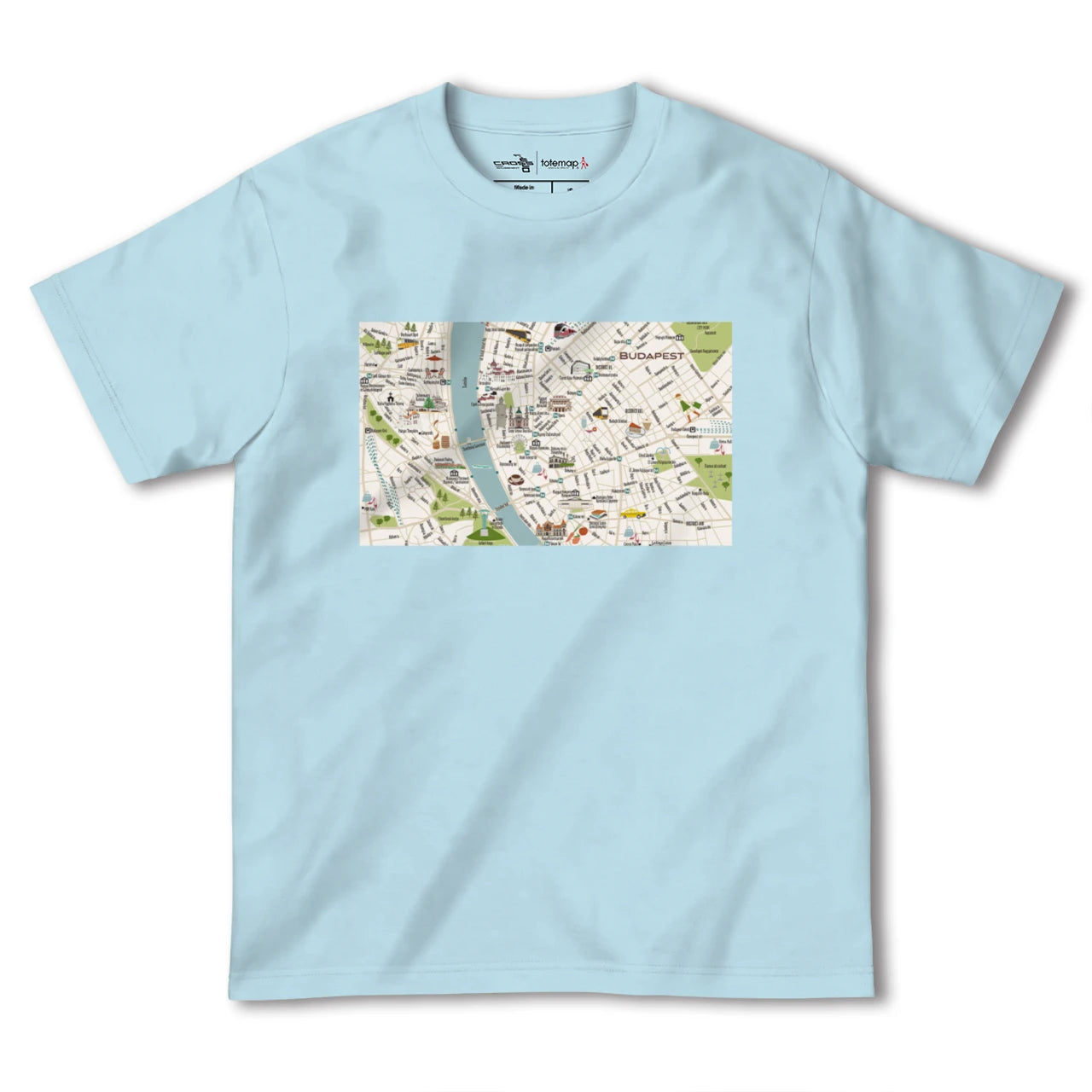 【ブダペスト(ハンガリー)】イラストマップTシャツ