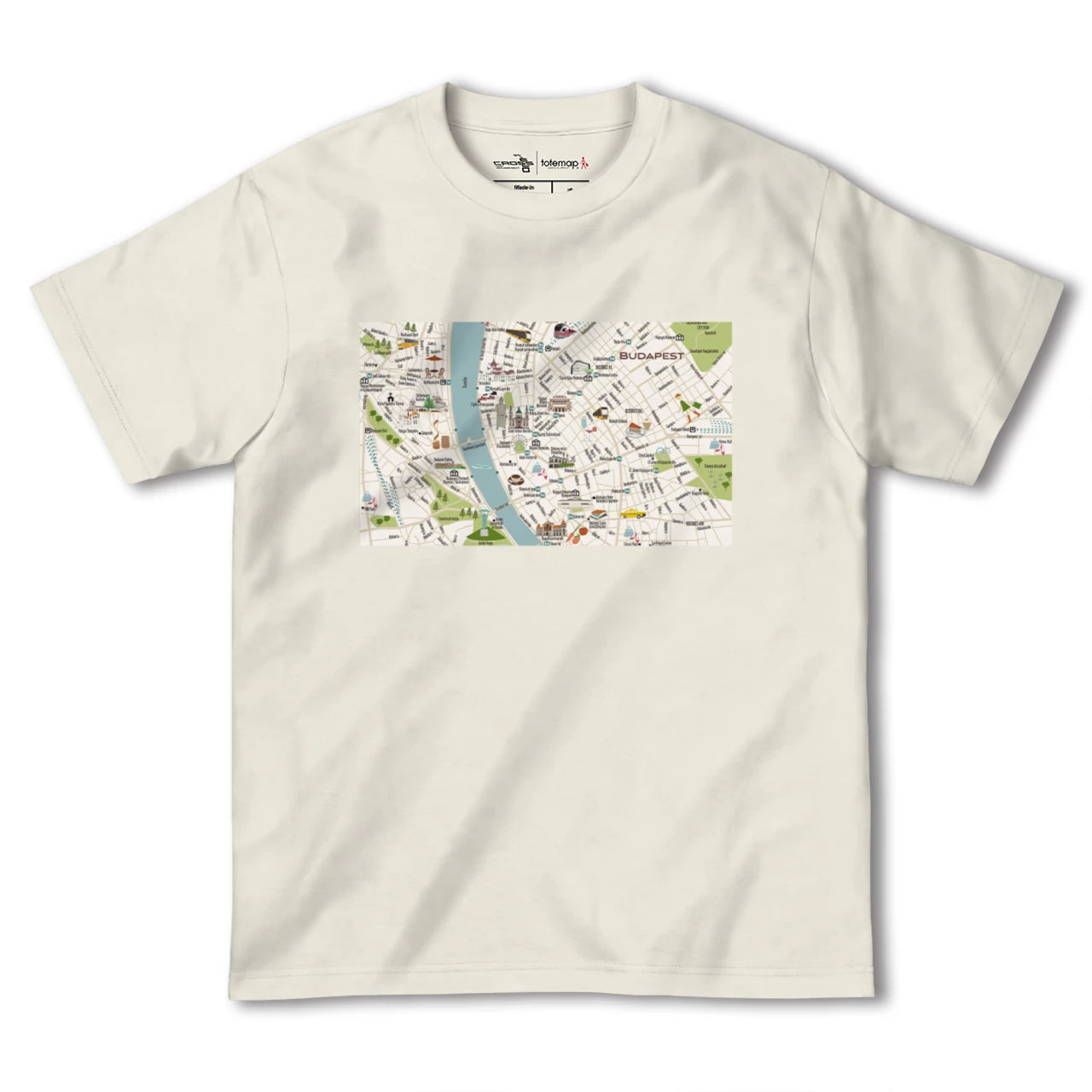 【ブダペスト(ハンガリー)】イラストマップTシャツ