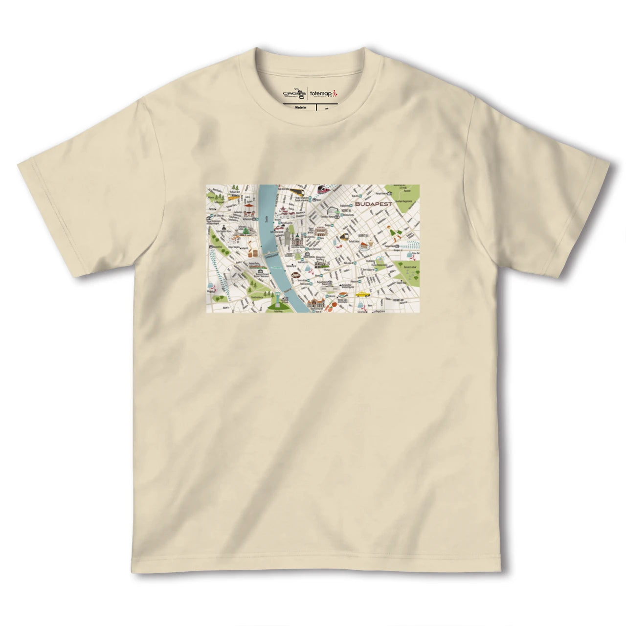 【ブダペスト(ハンガリー)】イラストマップTシャツ