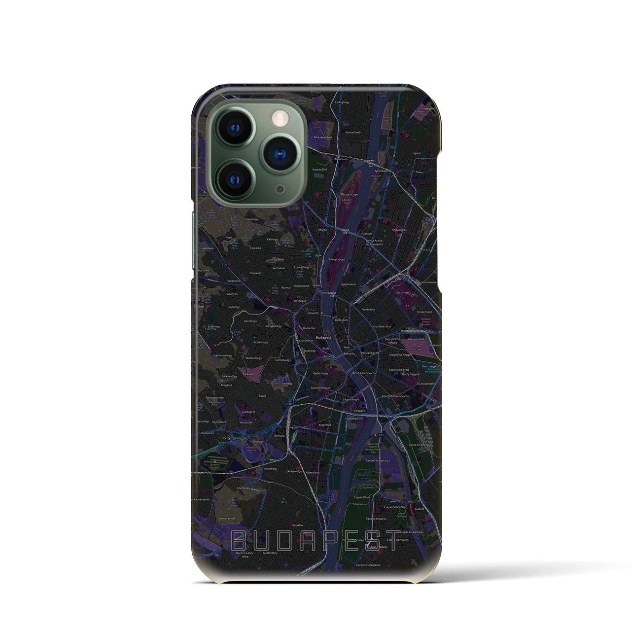 【ブダペスト(ハンガリー)】地図柄iPhoneケース(バックカバータイプ)