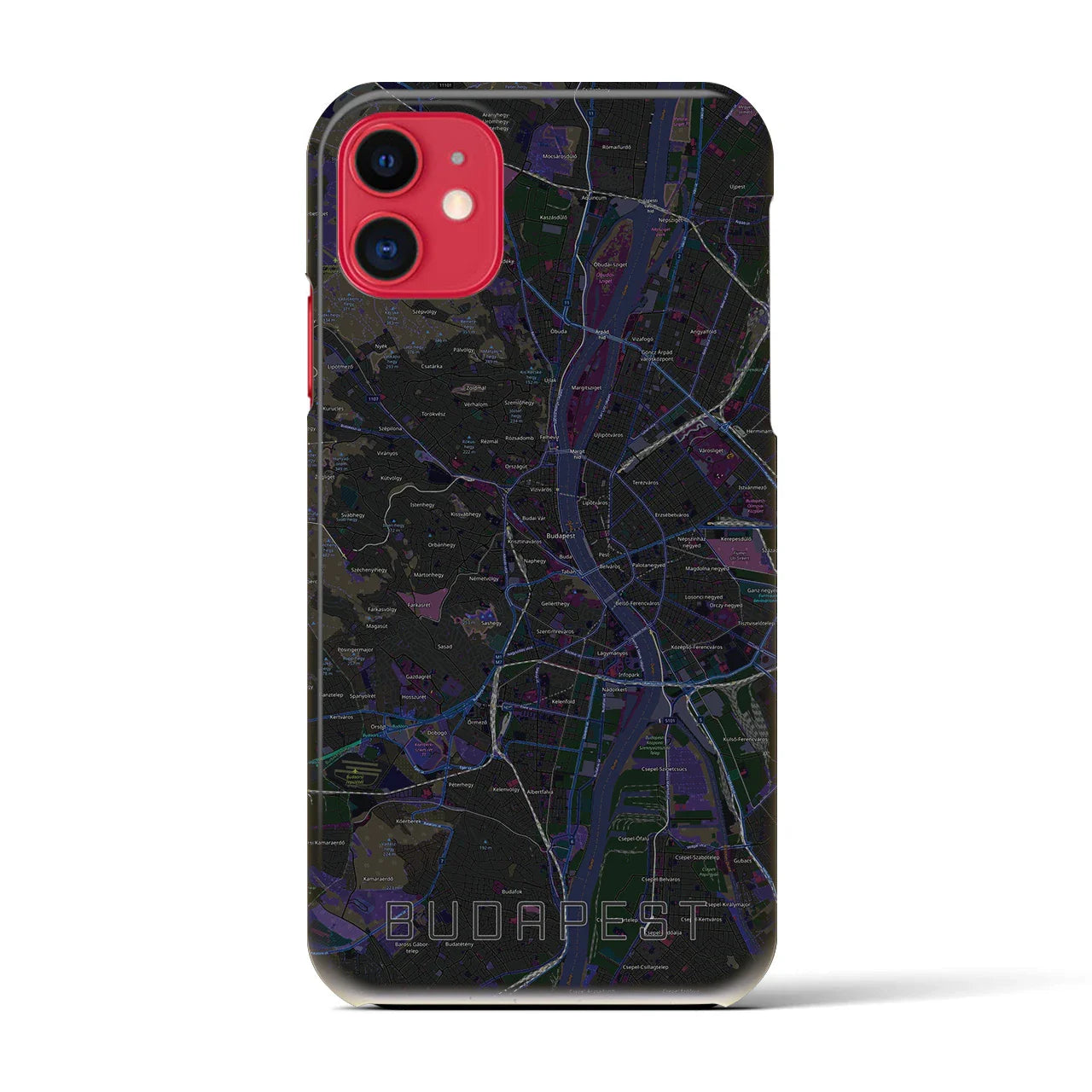 【ブダペスト(ハンガリー)】地図柄iPhoneケース(バックカバータイプ)