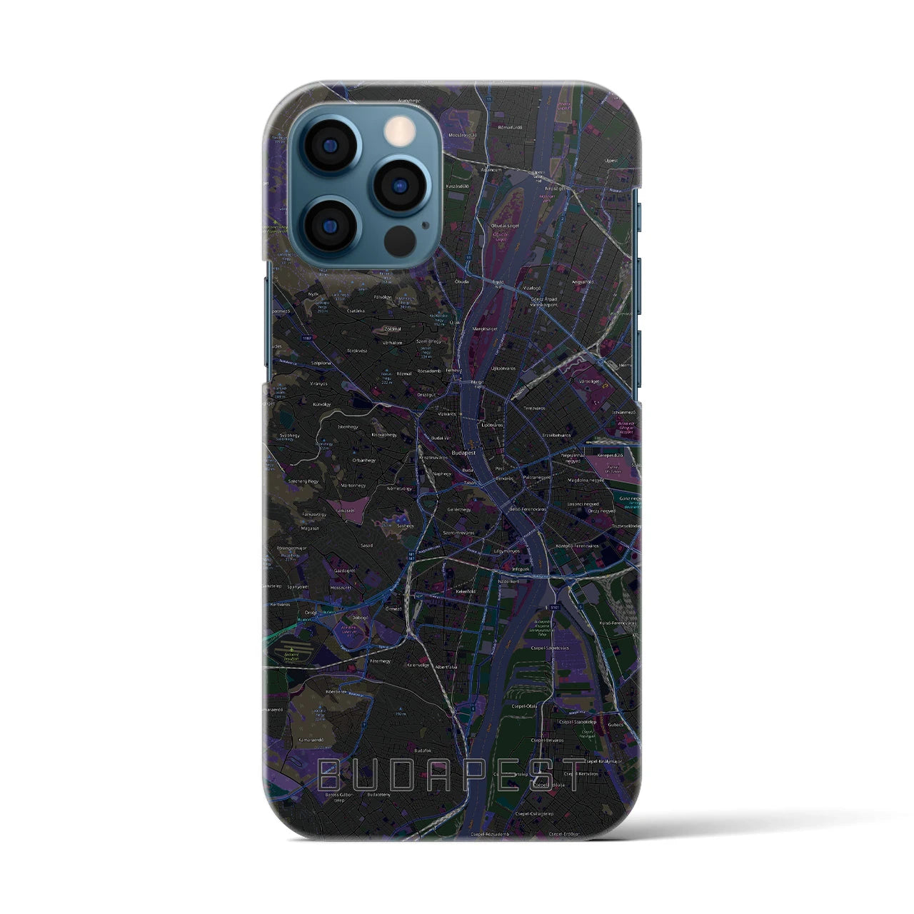 【ブダペスト(ハンガリー)】地図柄iPhoneケース(バックカバータイプ)