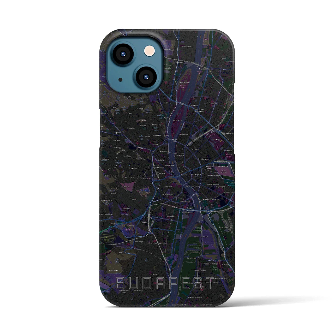 【ブダペスト(ハンガリー)】地図柄iPhoneケース(バックカバータイプ)