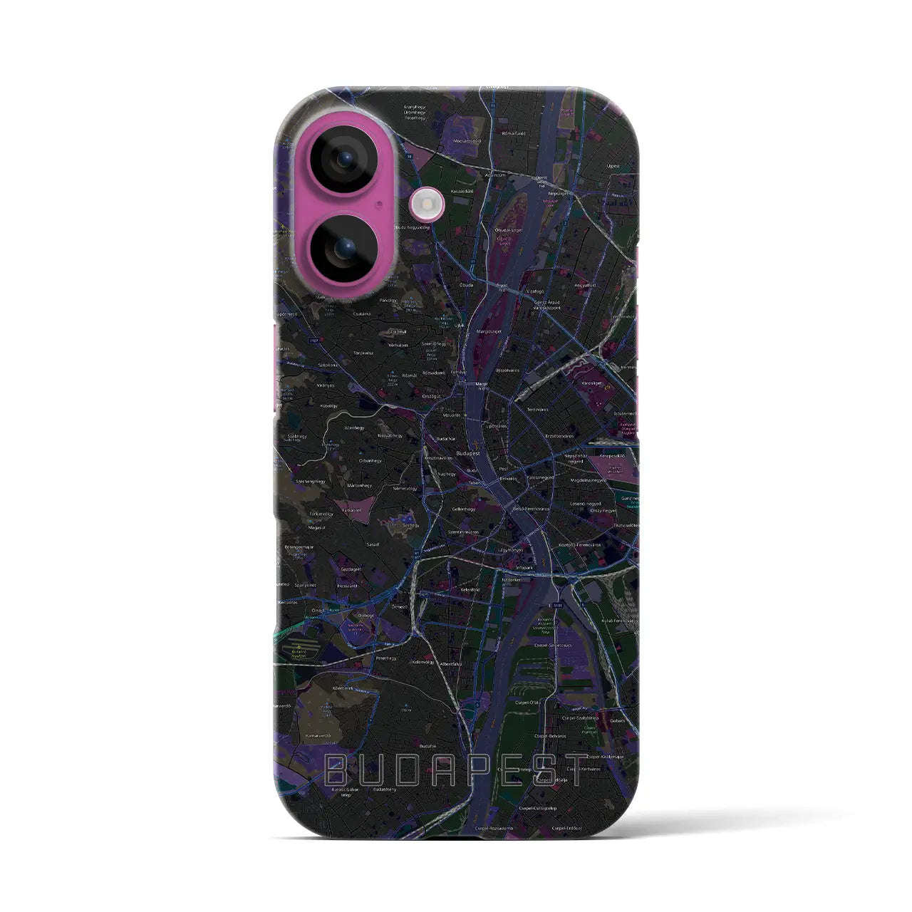 【ブダペスト(ハンガリー)】地図柄iPhoneケース(バックカバータイプ)