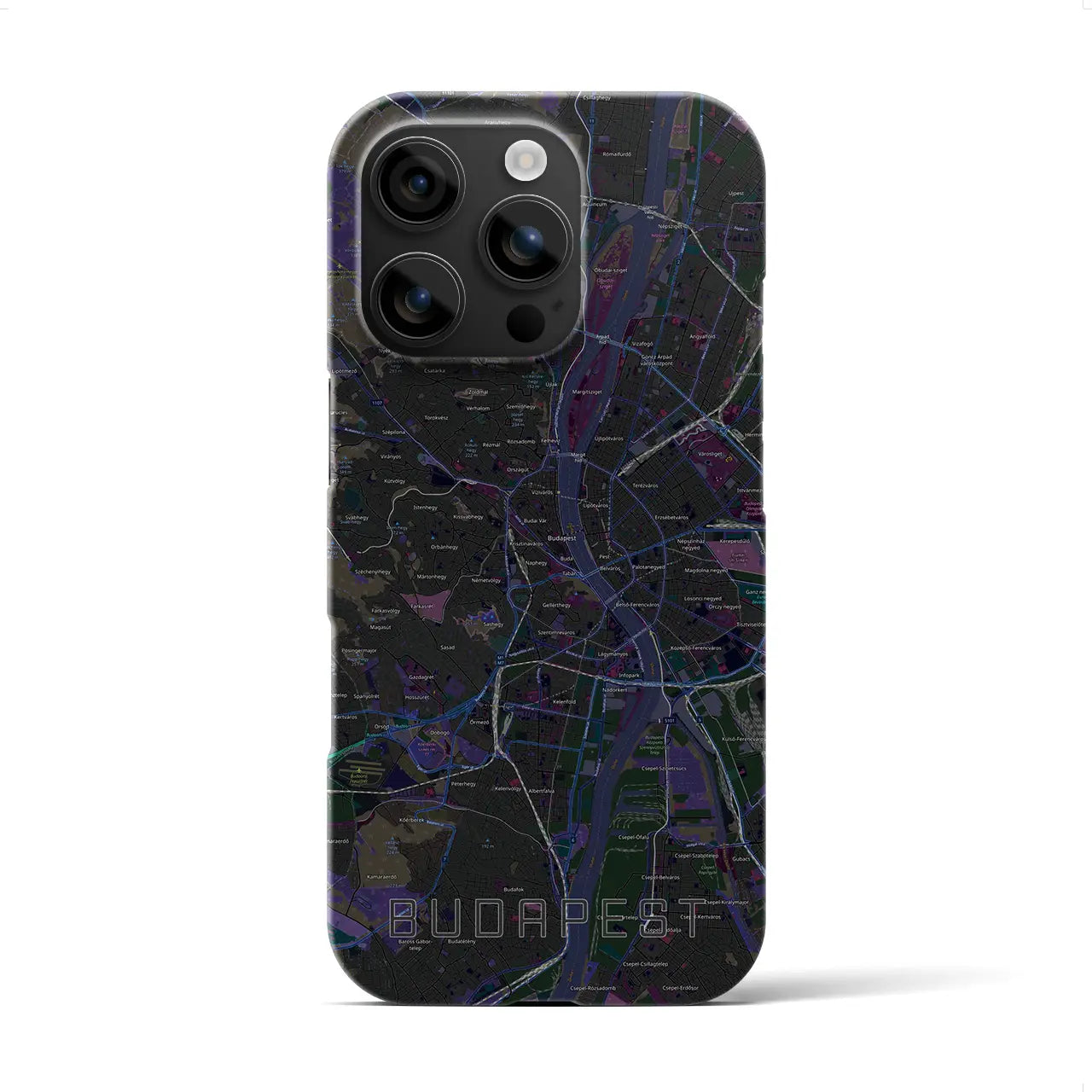【ブダペスト(ハンガリー)】地図柄iPhoneケース(バックカバータイプ)