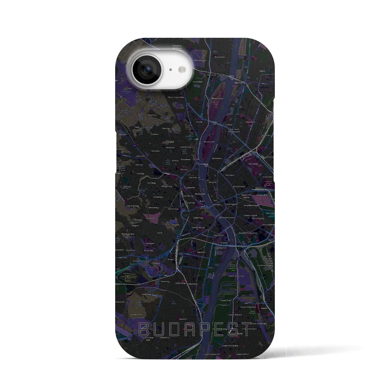 【ブダペスト(ハンガリー)】地図柄iPhoneケース(バックカバータイプ)